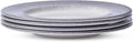 Portmeirion Potter's Mist 8" Dinner Plate (Set of 4) - Handcrafted Earthenware Plates with Accent Rim, Microwave & Dishwasher Safe - Ideal Tableware for Modern & Traditional Dining (Grey Mist)