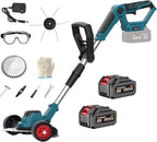 Electric Weed Wacker with Wheel Brushless Cordless Weed Eater Battery Powered| 60 Minute Battery Life | Silent Design, One Click Start | Suitable for Small and Medium-Sized Lawns