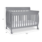 DaVinci Kalani 4-in-1 Convertible Crib in Grey, Greenguard Gold Certified