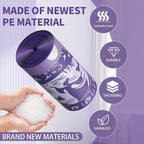 VOK 8 Gallon Trash Bags Drawstring, Medium Trash Bags for Office, Kitchen, Bedroom Trash Cans, Colored Portable Sturdy Garbage Bags 8 Gallon with Lavender Scent, 60 Counts