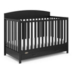 Graco Benton 5-in-1 Convertible Crib with Drawer (Black) - Converts from Baby Crib to Toddler Bed, Daybed and Full-Size Bed, Fits Standard Full-Size Crib Mattress, Adjustable Mattress Support Base