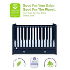 Delta Children babyGap Graham 4-in-1 Convertible Crib with Storage Drawer + Brannan Bear Bookcase with Bins + Brannan Bear Wall Shelf with 4 Hooks, Navy/Light Blue (Bundle)