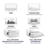 Delta Children babyGap Charlie 6-in-1 Convertible Crib + Brannan Bear Bookcase with Bins + Brannan Bear Wall Shelf with 4 Hooks, Bianca White (Bundle)