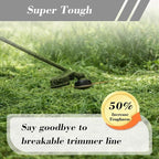 Cluparis 3-Pound Super Heavy Duty Trimmer Line .155-Inch-by-292-ft Square Pro Trimmer Line Spool 3-Component Tri-Extrusion Weed Eater String with Super Line Cutter