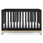 Delta Children Jade 4-in-1 Convertible Crib - Greenguard Gold Certified, Ebony/Bronze