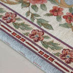 Home Decor Non-Shedding Washable Area Rugs Floral Design Accent Rugs Carpet for Bedroom Living Room Dining Room, 5′3″ × 7′6″, Luxury Blue