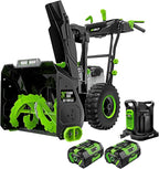 EGO POWER+ 24" Electric Snow Blower, Cordless Self-Propelled 2-Stage, Includes (2) 56 V 7.5Ah Batteries and Dual Port Charger - SNT2405