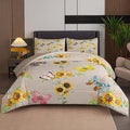 Tailor Shop Sunflower Comforter Sets Queen Size,Sunflower Bedding Sets for Teens Kids Butterflies Comforter Sets,Butterfly Bedding Sets Vintage Yellow Flowers Bedding Sets with 2 Pillowcases