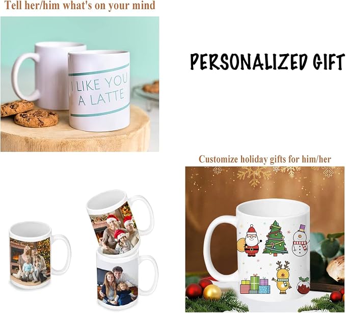 Sublimation Mugs, White Coffee Mugs 11oz Sublimation Coffee Cups AAA Coating Ceramic with Large Handle, Blanks White Mugs Set with Gift Boxes(Set of 36)
