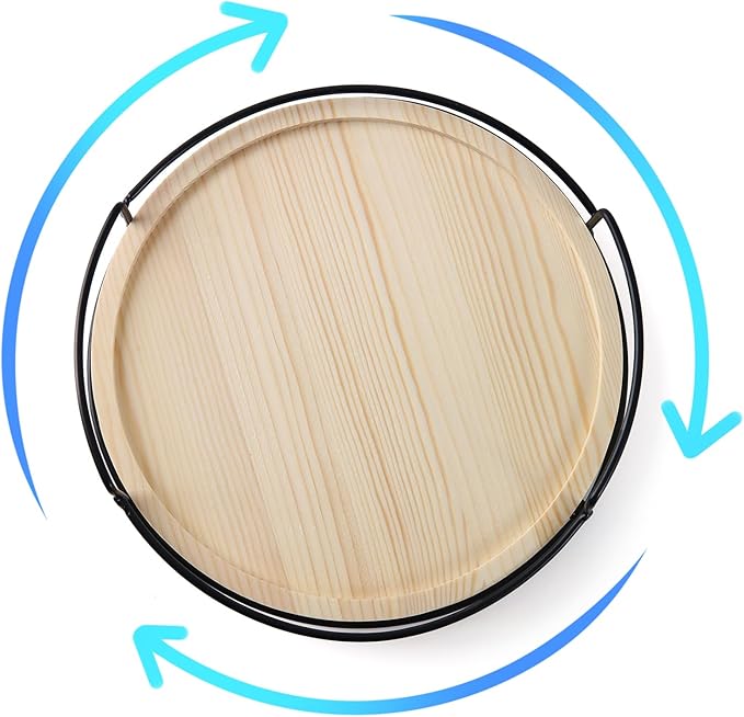 10" Wooden Lazy Susan,Round Wooden Lazy Susan Organization for Dining Table,Storage for Dining Table,Home Decor,Spices Organizer,1PC