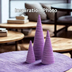 Your Heart's Content Set of 3 Velvet Trees, Lavender Valentine Tree Tabletop, Winter Bookshelf, Pastel Mantel Accent, Holiday Coquette Home Décor, Teen Girl (Lavender)