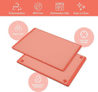 SMIRLY Plastic Cutting Board Set 3 Pieces, Non-Slip Dishwasher Safe Chopping Boards for Kitchen, Pink