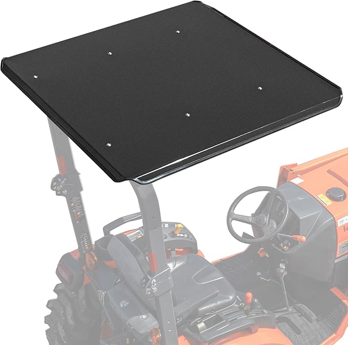 Universal Tractor Canopy | ROPS 1.5”-3” | Robust Steel | Easy Install (Black)