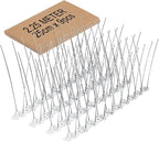 Bird Spikes, 9 Strip Stainless Steel Anti Bird Spikes, Birds Repellent for Roof, Balcony and Fence, Pigeon Spike Cover 7.38 Feet(2.25M)