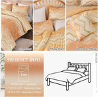 Ombre Beige Comforter Set Twin Size Girls Bedding Soft Microfiber Comforter for Kids Teen Women,3 Pieces (1 Comforter,1 Pillowcase,1 Decorative Pillow Sham)