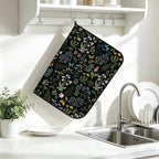 Forest Aesthetics Dish Drying Mat for Kitchen Counter Coffee Bar 18x24 in | Decorative Non Slip Absorbent Kitchen Dishes Drainer Mat, with Anti-slip Rubber Backing & Hanging Loop, for Sink, Home Gift