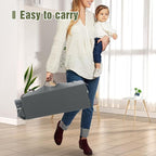 5 in 1 Infant Newborn Baby Crib,Baby Bassinet Bedside Cribs,Pack and Play with Bassinet and Changing Table,Portable Travel Baby Playpen with Bassinet Toys & Music Box,Portable Travel Crib,Dark Gray