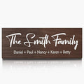 Personalized Family Name Wood Sign - Custom Last Name Plaque, New Family Established Sign, Wedding & Housewarming Gift, Rustic Home Wall Decor Plaque 16"x6"