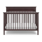 Storkcraft Carmel 5-in-1 Convertible Crib (Espresso) - GREENGUARD Gold Certified, Converts to Toddler Bed & Full-Size Bed, Fits Standard Full-Size Crib Mattress, 4 Adjustable Mattress Heights