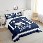 Feelyou Golf Print Bedding Set Queen Size Ball Gaming Comforter Set for Kids Boys Girls Decor Sports Theme Comforter Microfiber Golf Ball Duvet Set Bedroom Quilt Set