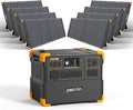 pecron Solar Generator E3600LFP 3072Wh with 8x300W Solar Panels, 5x3600W AC Outlets Portable Power Station, LiFePO4 Battery Backup Expanded to 15.36KWh, Power Station for Home Use, RV, Camping, CPAP