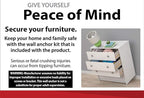Ameriwood Home Quinton Point 4 shelves Bookcase with Glass Doors, Inspire Cherry