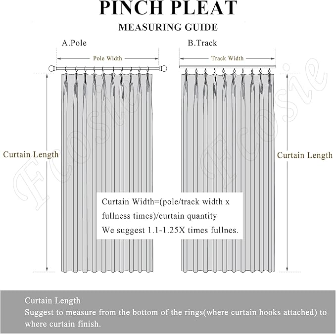 120" Wx102 L Linen Room Divider Drapes for Doorway/Glass Window/Sliding Door/Patio, Extra Wide Pinch Pleated Full Blackout Curtains for Girls Boys Teen Kids Room, 1 Panel, Light Brown