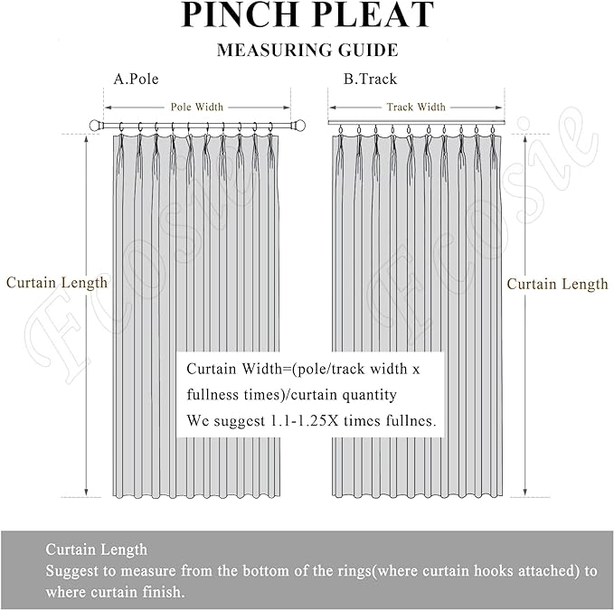 100% Blackout Linen Textured Drapes for Bedroom Pinch Pleated Curtains for Track System Portable Drapery for Sliding Glass Door/Storage/Space Room Divider, 70" Wx96 L, 1 PC, Violet