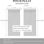 120" Wx108 L Linen Room Divider Drapes for Doorway/Glass Window/Sliding Door/Patio, Extra Wide Pinch Pleated Full Blackout Curtains for Girls Boys Teen Kids Room, 1 Panel, Yellow