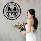 Custom Metal Sign | Personalized Family Name Sign | Monogram Wall Decor | Metal Name Sign| Split Letter Name | Anniversary Wedding Gifts| Custom Outdoor Signs | Metal Wall Art | Couple Gift