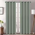 H.VERSAILTEX Thermal Insulated Blackout Window Panels Microfiber Formaldehyde-Free Kids Curtains for Holiday Season Home Decoration,Grommet Top,52 by 96 - Inch - Cyan - Set of 2