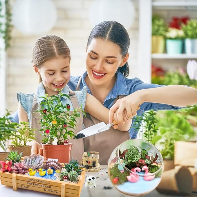 Dracarys Selected 50 Pieces Fairy Garden Accessories, Animals, Miniature Figurines, Micro Landscape Ornaments Kit, DIY, Environmental Resin