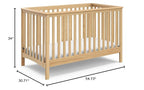Storkcraft Hillcrest 4-in-1 Convertible Crib (Natural) - Converts to Daybed, Toddler Bed, and Full-Size Bed, Fits Standard Full-Size Crib Mattress, Adjustable Mattress Support Base