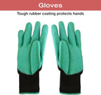 Excello 4-Pack 72 and 63 Gallon Reusable Heavy Duty Gardening Waste Bag Set with Gloves (Black)