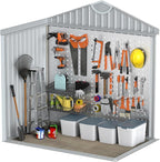6X4 FT Metal Garden Sheds & Outdoor Storage with Sloping Roof,Lockable Door for Backyard,Patio