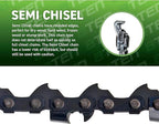 8TEN Semi Chisel Chainsaw Chain 28 Inch .050 3/8 92 DL For McCulloch Pro Mac 800 (6 Pack)