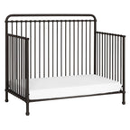 Namesake Winston 4-in-1 Convertible Metal Crib in Washed White, Greenguard Gold Certified