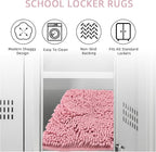 Locker Rug school girl rugs Carpet Chenille 100% Microfiber Locker Carpet with Non Skid Backing Locker Decorations (Pink, 11.5X17.5)