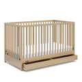 Graco Teddi 5-in-1 Convertible Crib with Drawer (Driftwood) – GREENGUARD Gold Certified, Crib with Drawer Combo, Full-Size Nursery Storage Drawer, Converts to Toddler Bed, Daybed and Full-Size Bed