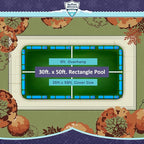 Buffalo Blizzard Ripstopper 30 ft x 50 ft Rectangular Winter Pool Cover | Green Heavy Duty Cover for Inground & Above Ground Swimming Pools | Cold & UV Resistant | Shields from Seasonal Debris