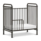 NAMESAKE Abigail 3-in-1 Convertible Mini Metal Crib in Vintage Iron, Greenguard Gold Certified