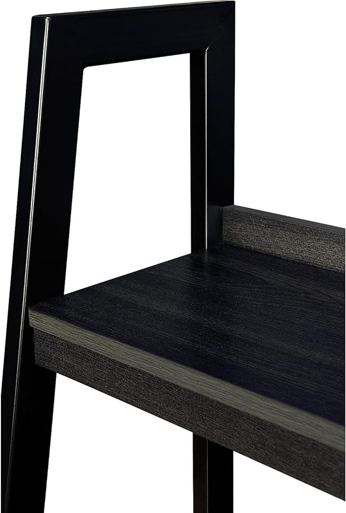 Ameriwood Home Lawrence 4 Shelf Ladder Bookcase Bundle, Black