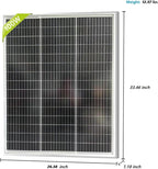 100W Monocrystalline Solar Panel High Efficiency 24V Solar Panel for RV, Camping, Off-Grid, Waterproof, Durable Outdoor Solar Charger for Emergency Power