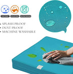 ClawsCover 3Pack Outdoor Seat Cushions Replacement Covers Fit for 4 Pieces Wicker Rattan Furniture Patio Conversation Set Loveseat Chair,38x19x2,19x19x2,Turquoise-Large (Include Cover Only)