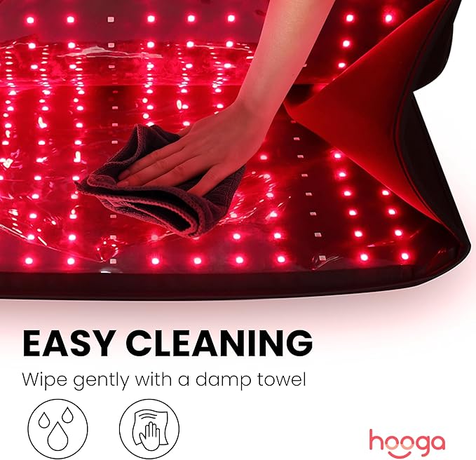 hooga Red Light Therapy Blanket, Full Body Near-Infrared Triple Chip LED Pod with Timer & Pulse Functionality, 2680 LEDs for Pain Relief, Energy Boost, Sleep Improvement, Muscle Recovery & Wellness