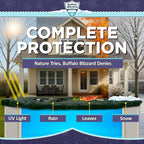 Buffalo Blizzard Ripstopper 28 ft Round Winter Pool Cover | Green Heavy Duty Cover for Closing Above Ground Swimming Pools | Easy to Install | Cold & UV Resistant | Shields from Seasonal Debris