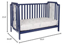 Suite Bebe Celeste 3 in 1 Convertible Island Crib Wood and Acrylic, Navy Blue