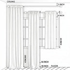 Semi-Sheer Elegant Embroidered Solid White Rod Pocket Window Curtains/Drape/Panels/Treatment 54 x 84,Two Panels