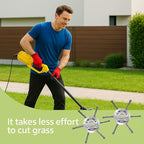 Steel Wire Grass Trimmer Head, 6 Inches Universal Steel Wire Weed Trimmer Head, String Trimmer Replacement Head for Electric Battery Powered Cordless String Trimmer-0.22 inch Hole (1, Silver)