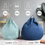 YuppieLife Kids Storage Bean Bag Cover（No Filling）Toy Organizer|Carrying Handle Sofa|Available for Kids and Teenager|Cuddle Chair|Machine Washable and Durable（27“,Happy Dinosaur）